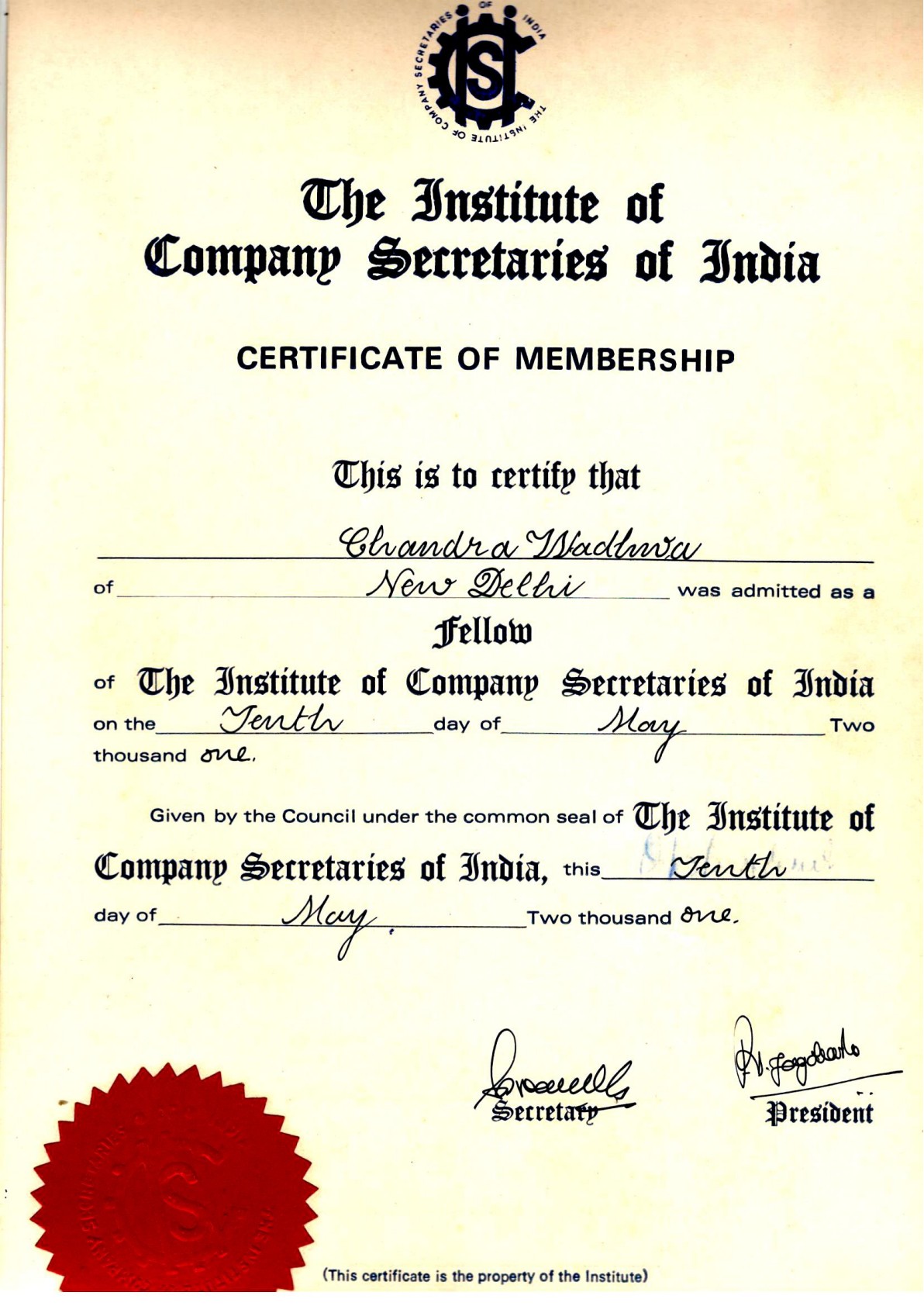 Fellow Company Secretary (FCS)